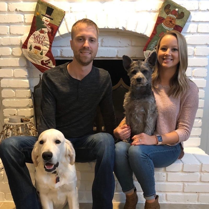 Owner Ian Clifford with his family and dogs